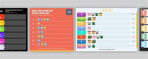 make your own ranking list.